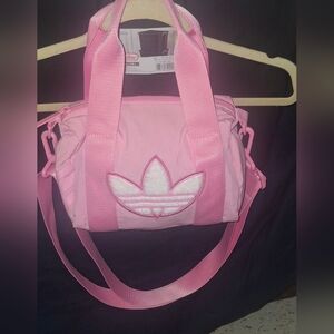 Adidas Trefoil Chenille Crossbody Bag PINK/WHITE